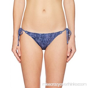 GUESS Women's Blue Denim String Brief Bikini Bottom Blue Denim B075H3SHW6